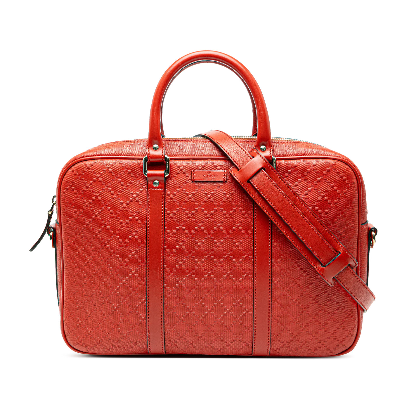 Medium Diamante Bright Leather Business Bag - Image 1