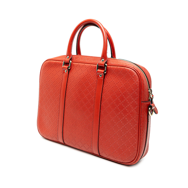 Medium Diamante Bright Leather Business Bag - Image 2