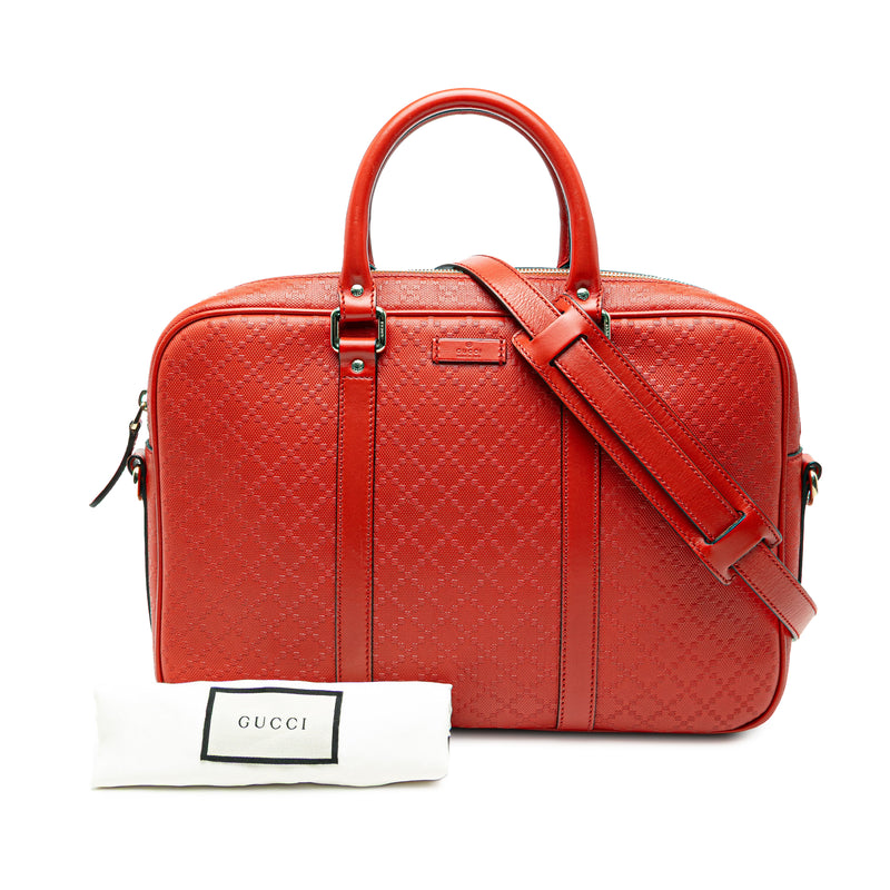 Medium Diamante Bright Leather Business Bag - Image 8