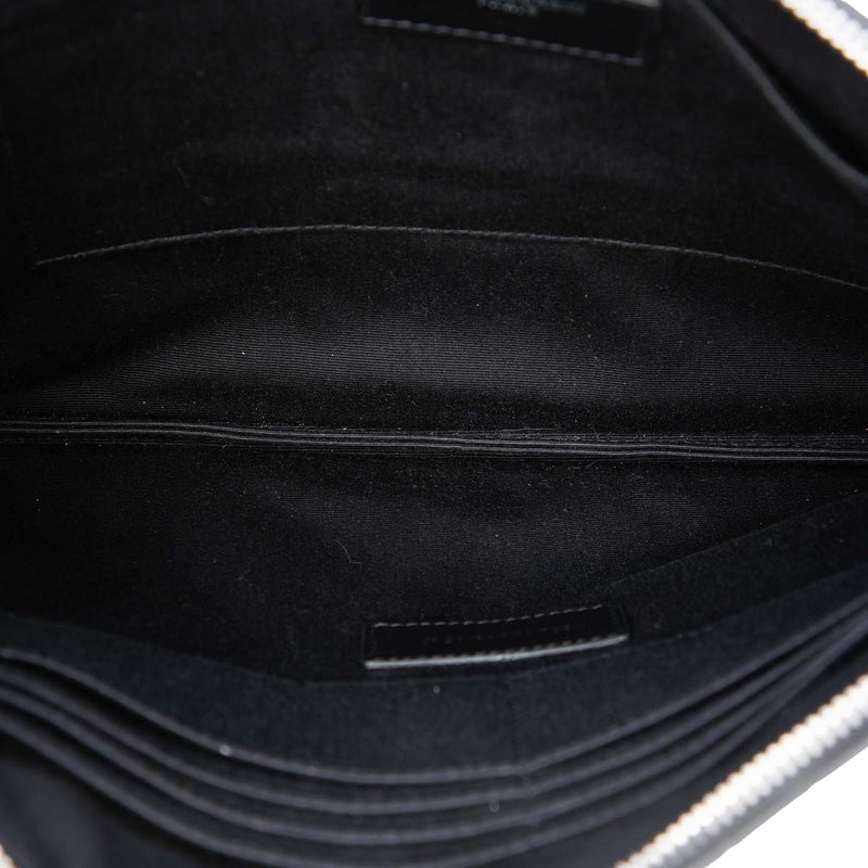 Croc Embossed Leather Clutch - Image 4