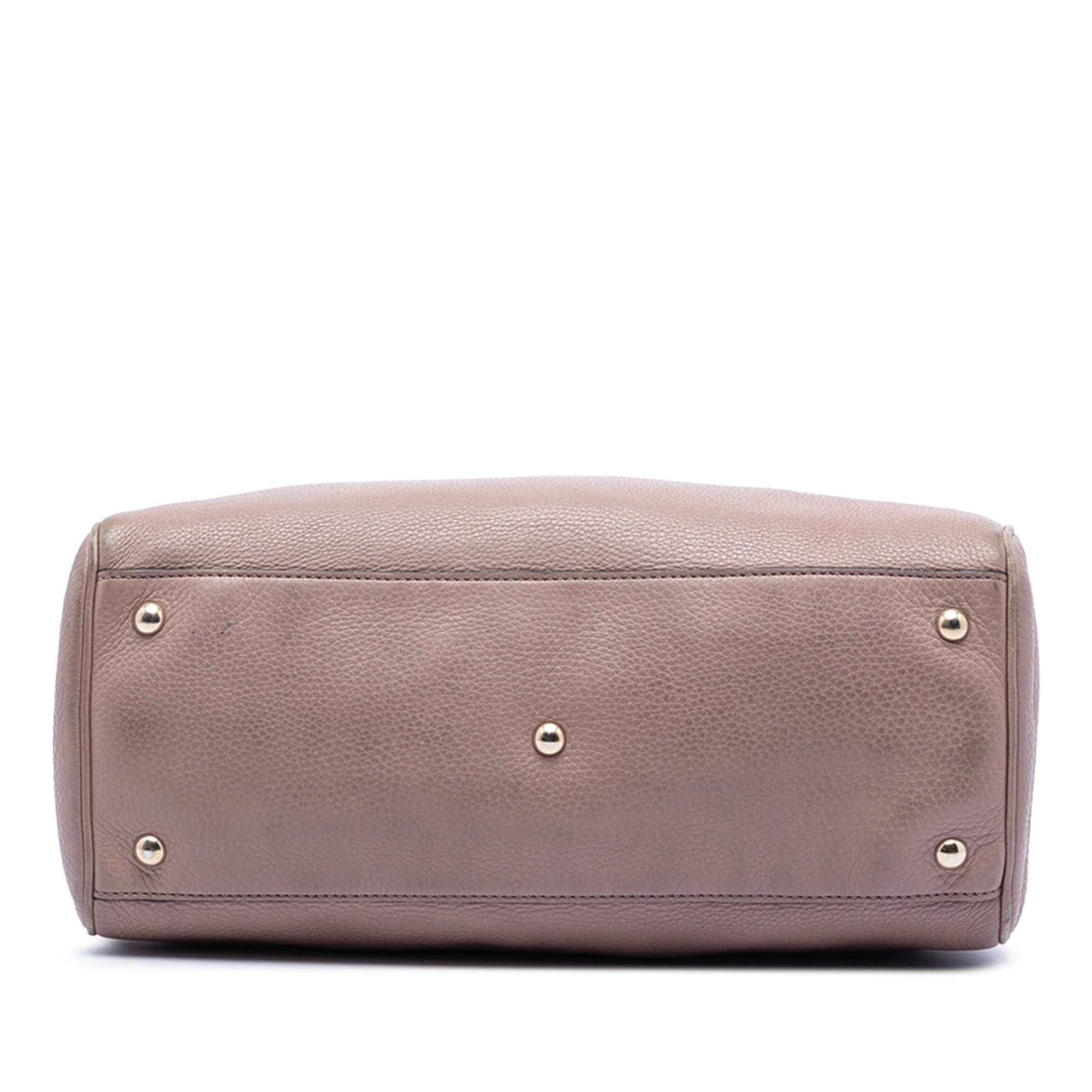 Medium Calfskin Bamboo Shopper Satchel - Image 3