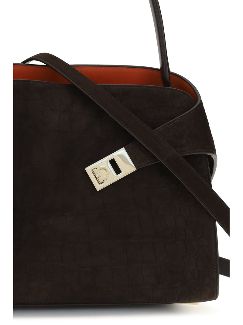 Ferragamo Hug Shoulder Bag — Brown Calf Leather Bos Taurus