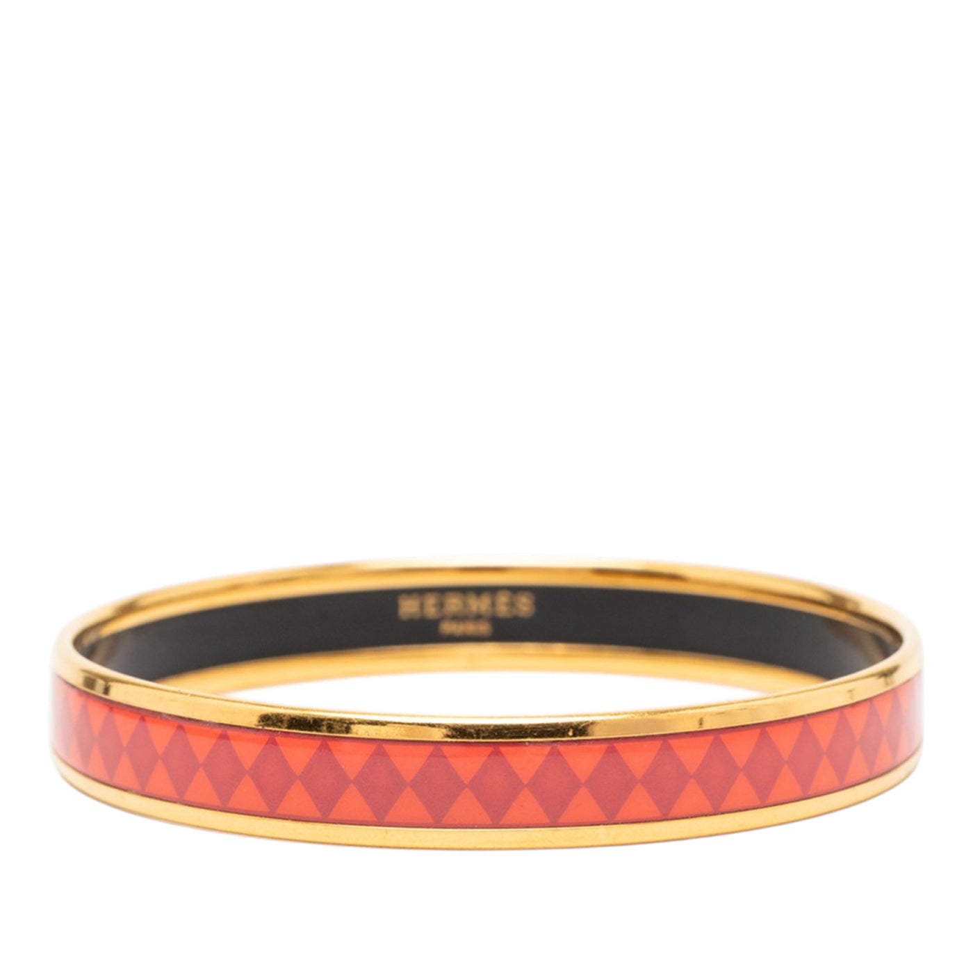 Narrow Diamond Motif Enamel Bangle 62 - Image 1