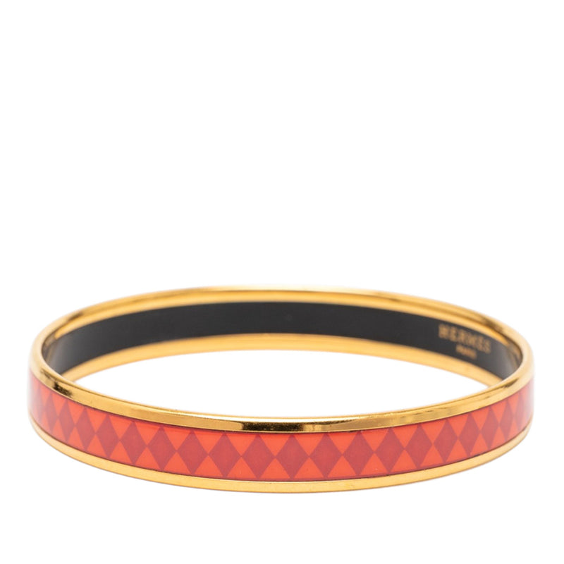 Narrow Diamond Motif Enamel Bangle 62 - Image 2