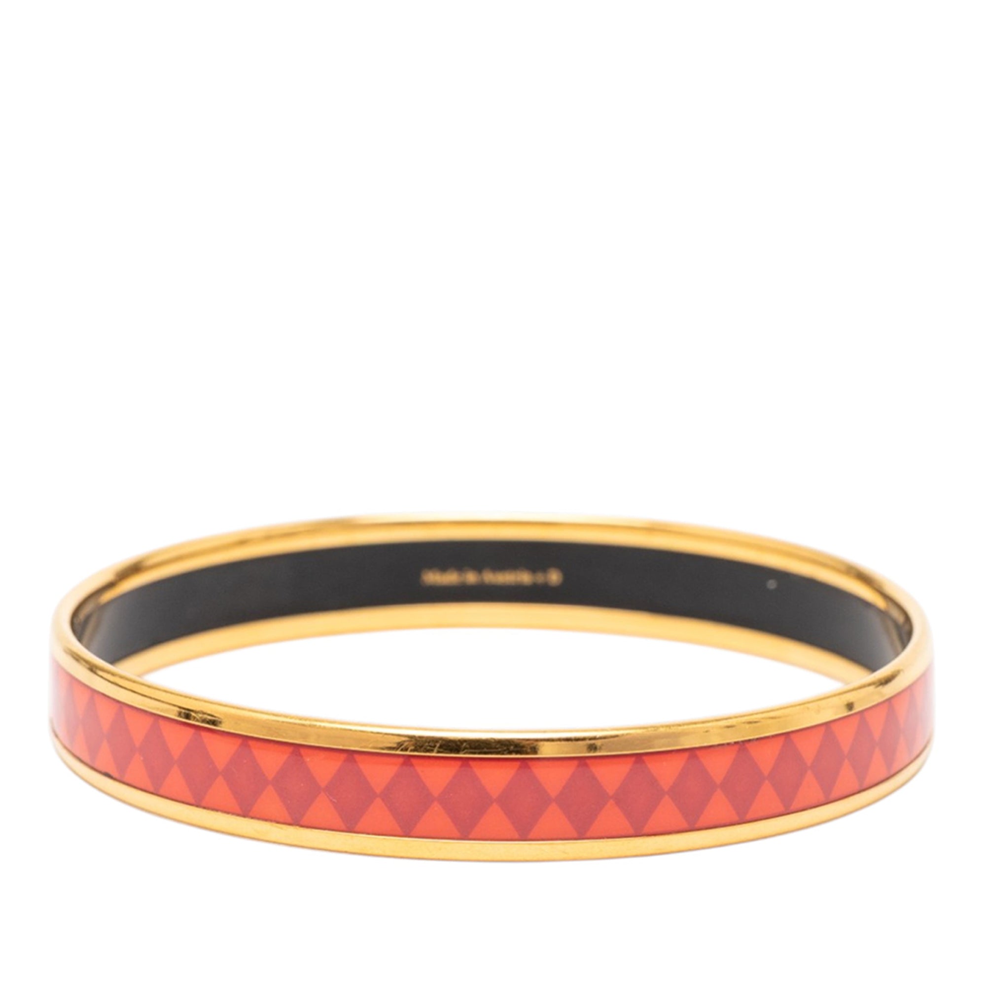 Narrow Diamond Motif Enamel Bangle 62 - Image 3