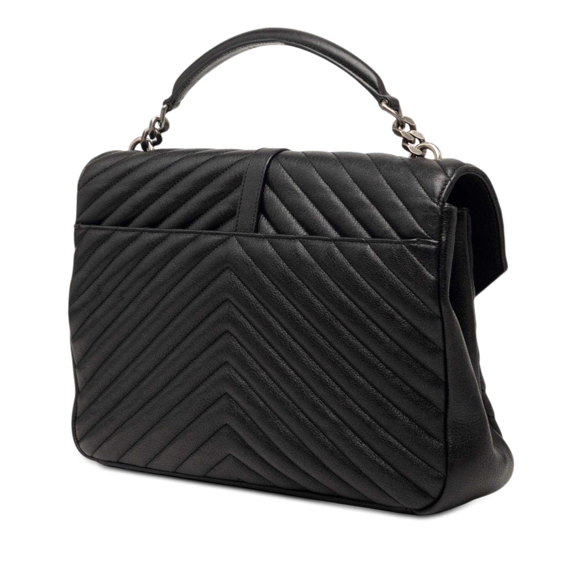 Large Chevron Sheepskin Monogram College Bag - Image 2