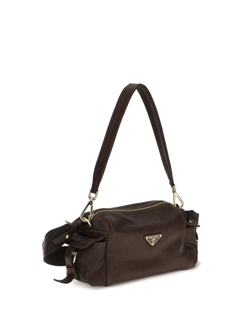 Prada Explore Shoulder Bag — Brown Nappa Leather / Calf