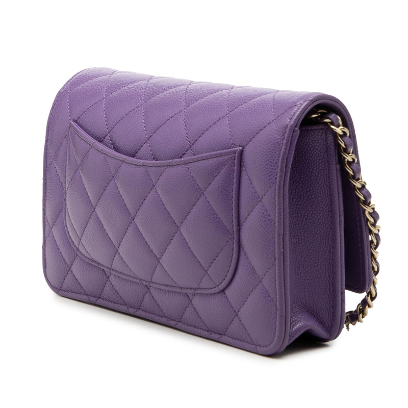 CC Quilted Caviar Wallet on Chain - Image 2