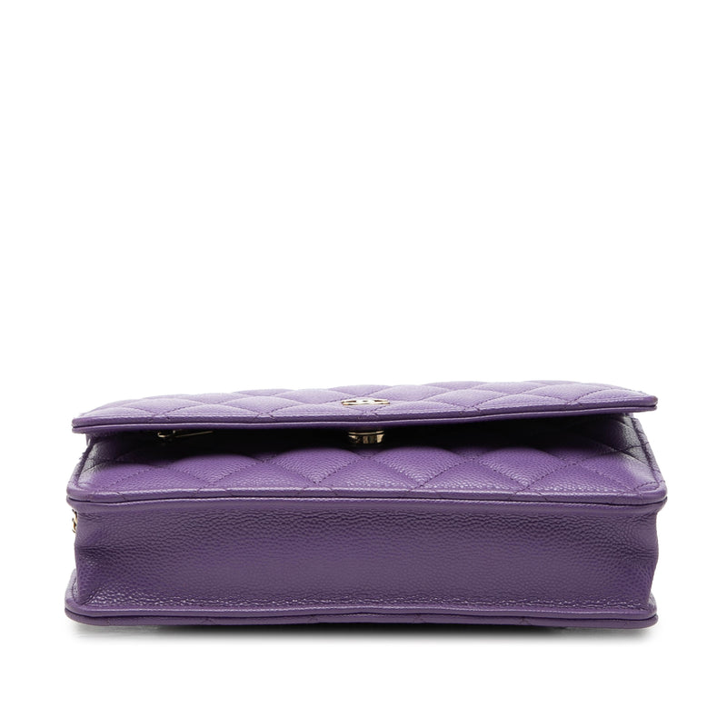 CC Quilted Caviar Wallet on Chain - Image 3