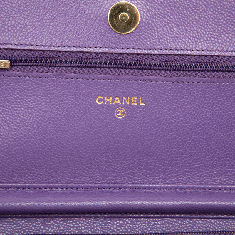 CC Quilted Caviar Wallet on Chain - Image 5