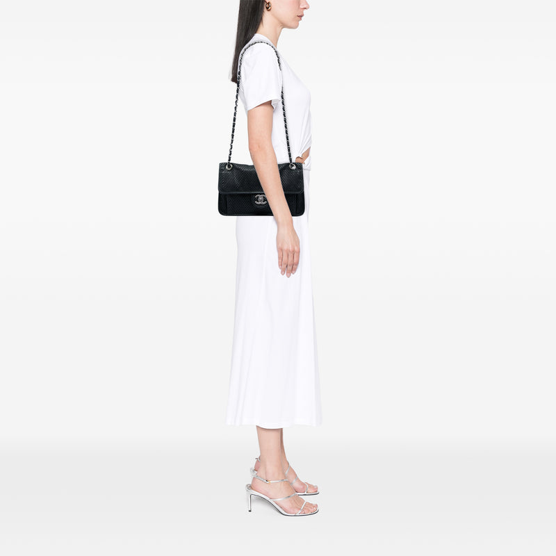 Medium Perforated Calfskin Up In The Air Flap - Image 6