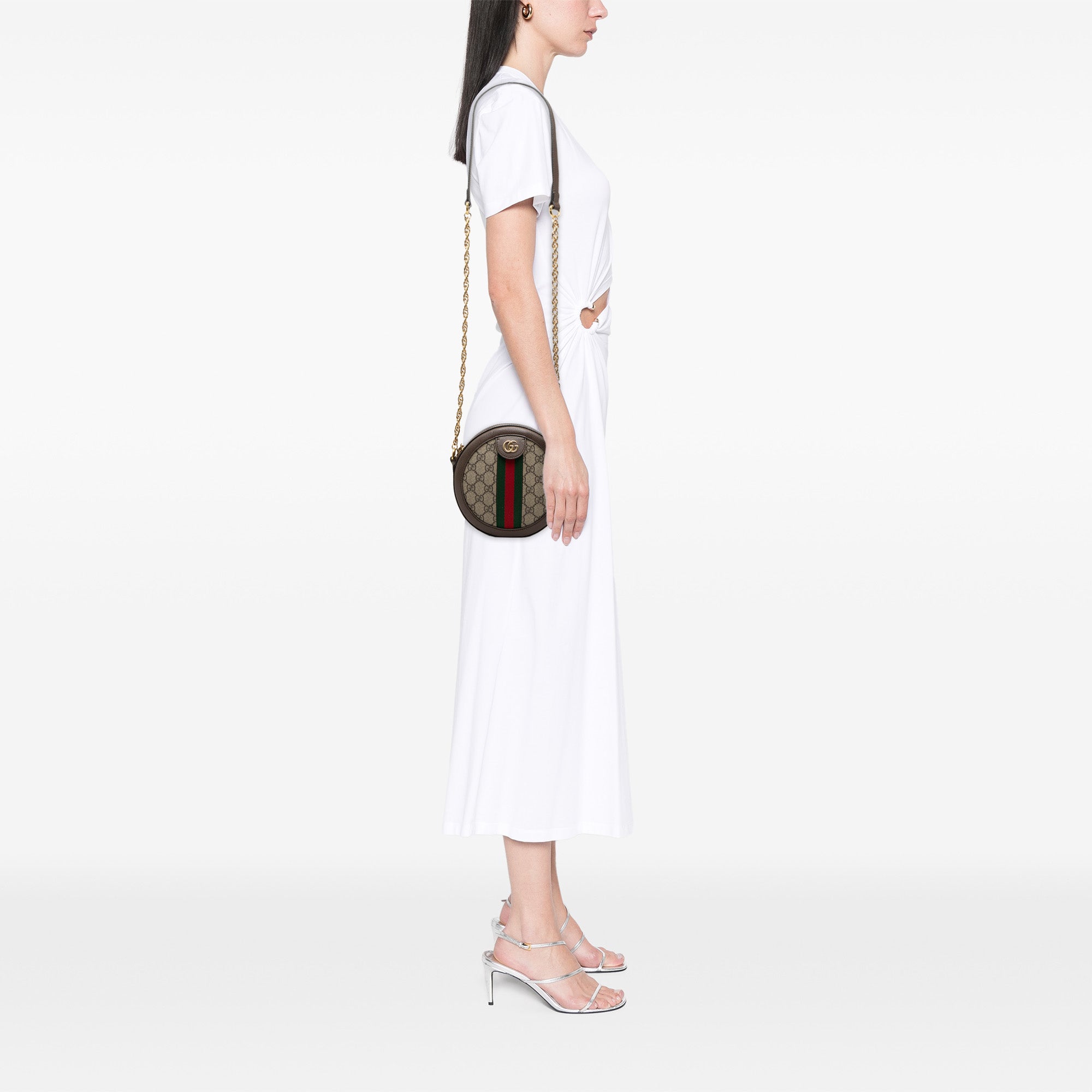 Mini GG Supreme Web Ophidia Round Crossbody - Image 7