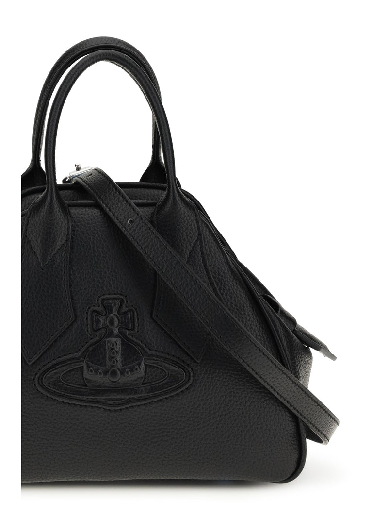 Vivienne Westwood Yasmine Shoulder Bag — Black Calf Leather Bos Taurus