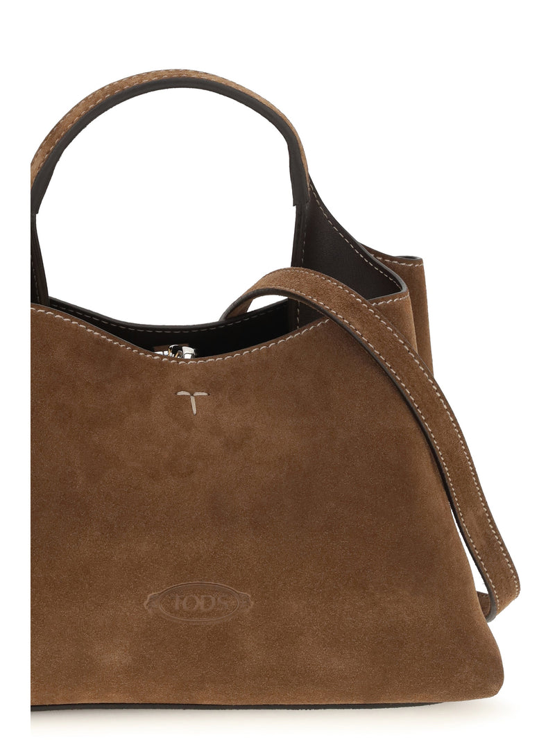 Tods T Timeless Shoulder Bag — Brown Calf Leather