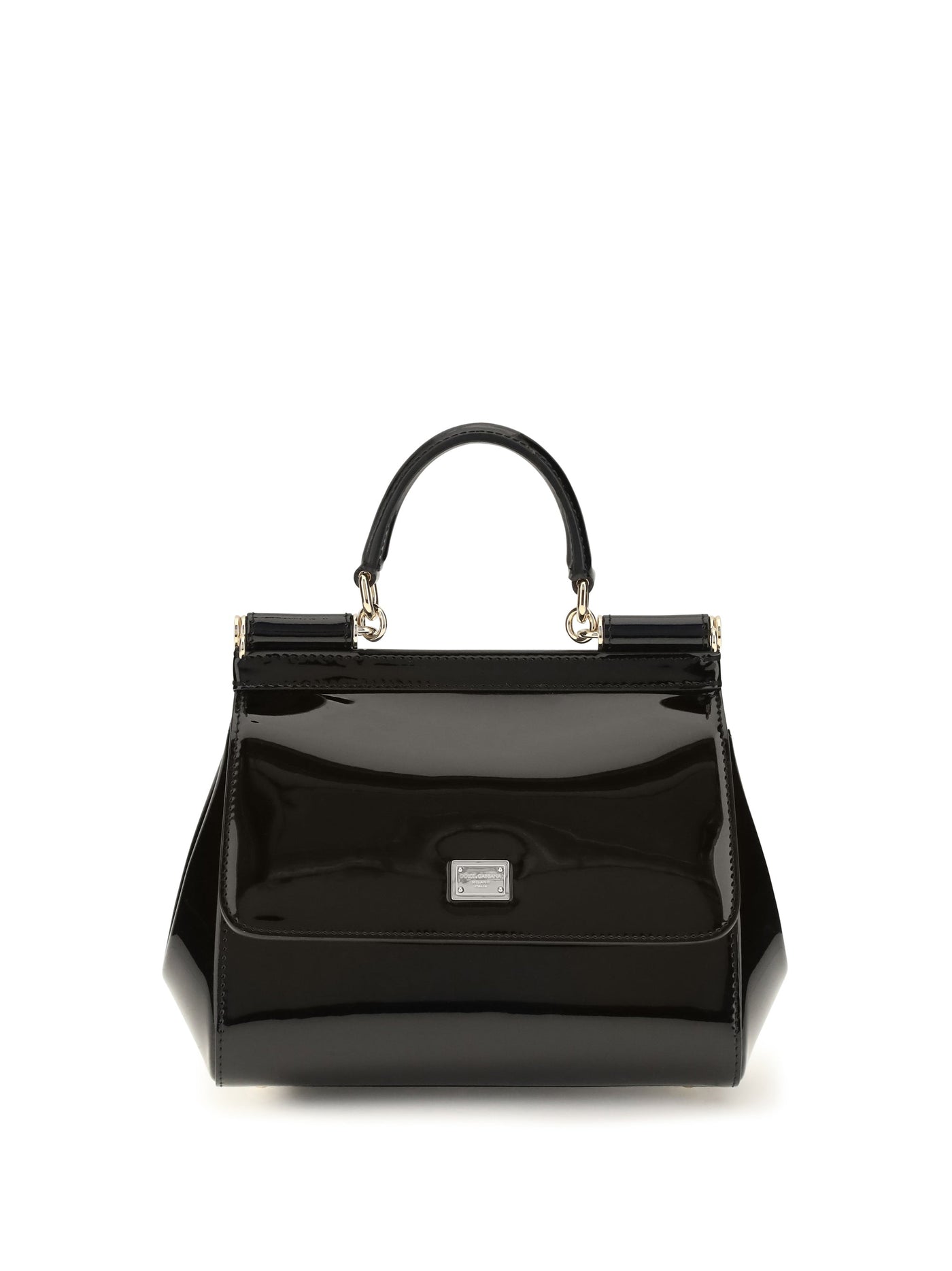 Dolce & Gabbana Sicily Shoulder Bag — Black Calf Leather Bos Taurus