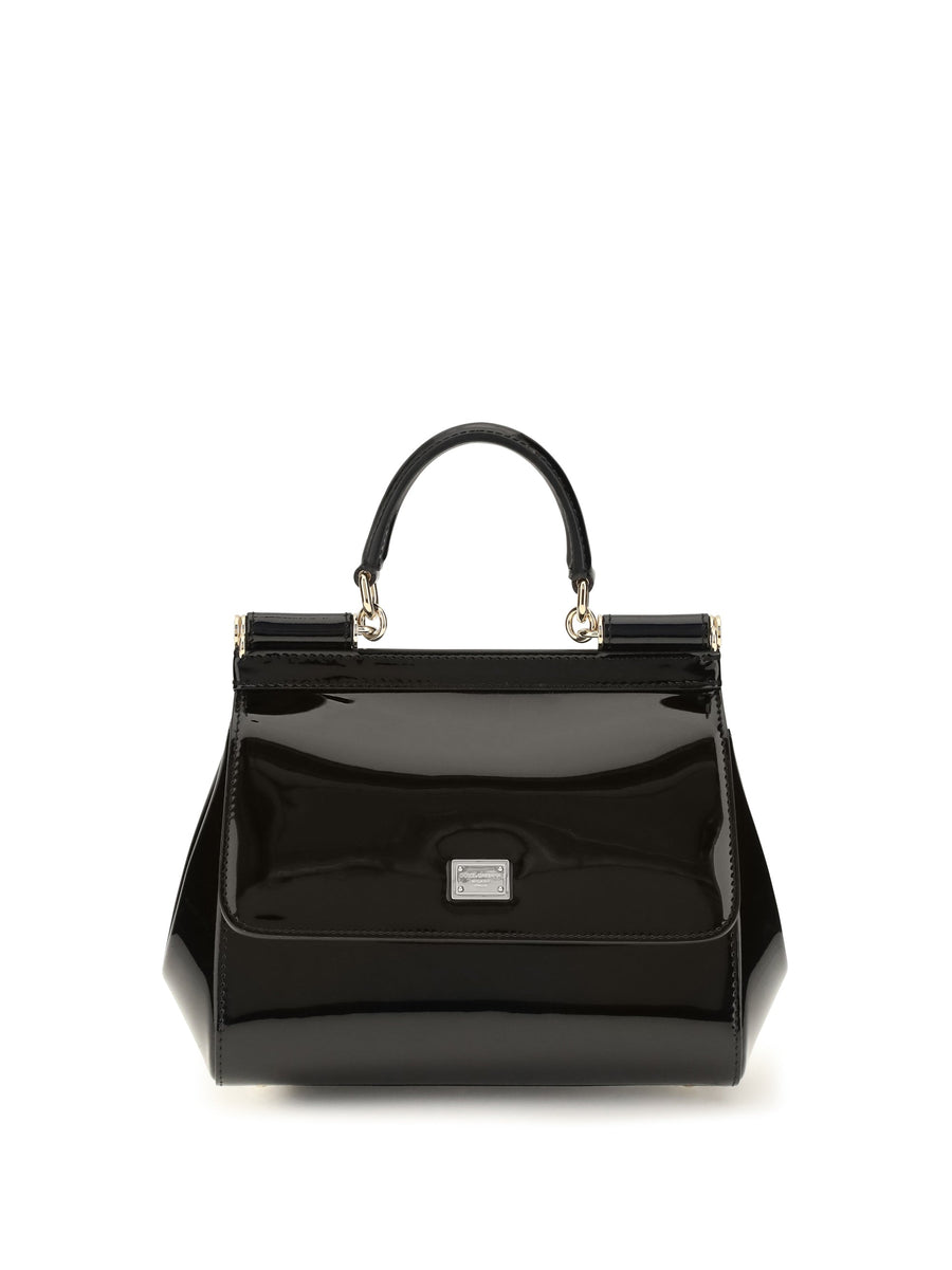Dolce & Gabbana Sicily Shoulder Bag — Black Calf Leather Bos Taurus