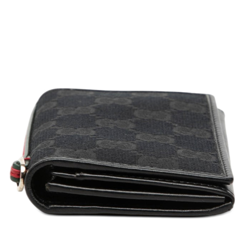 GG Canvas Web Bifold Card Holder - Image 3