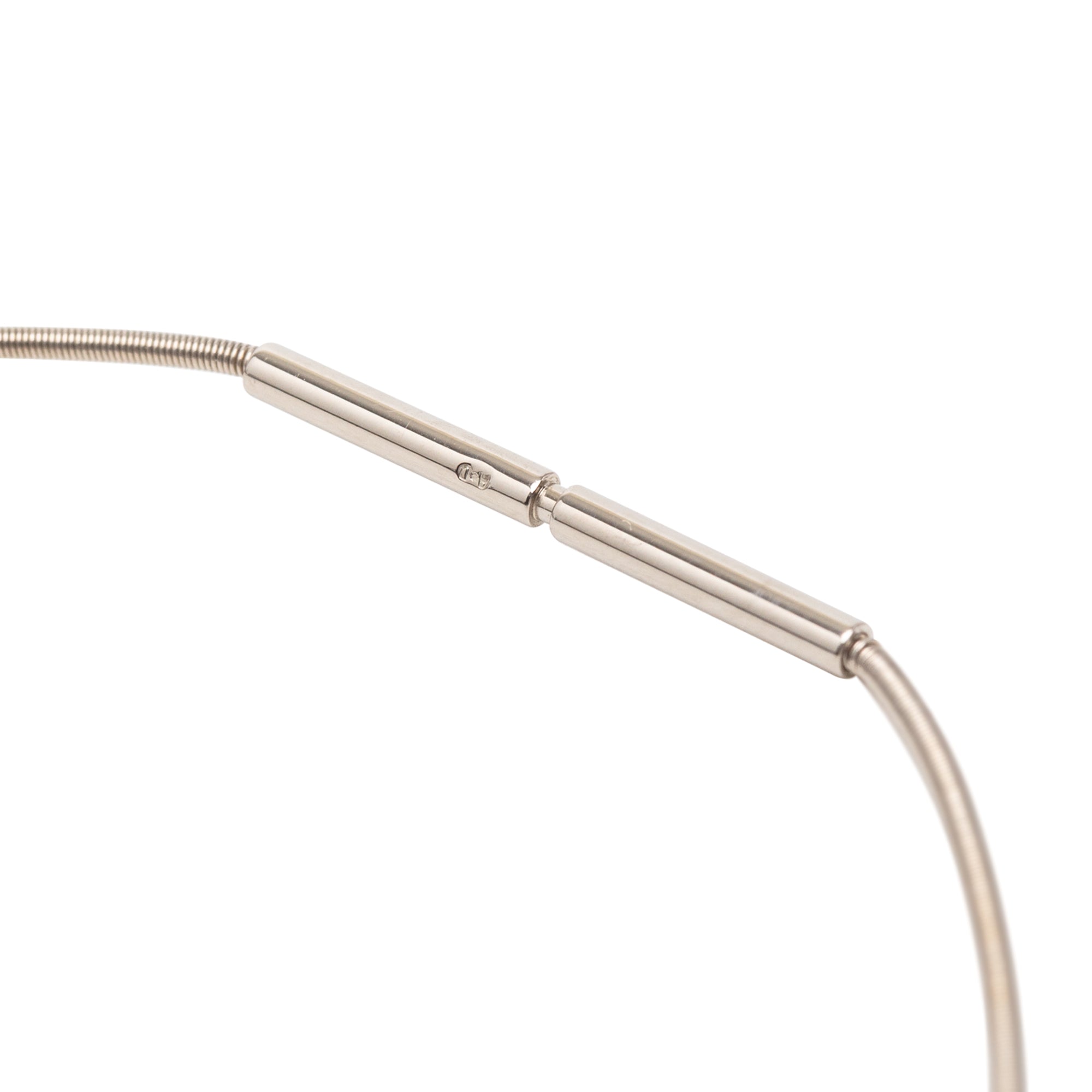 Palladium Plated Enamel Cage dH Cube Necklace - Image 5