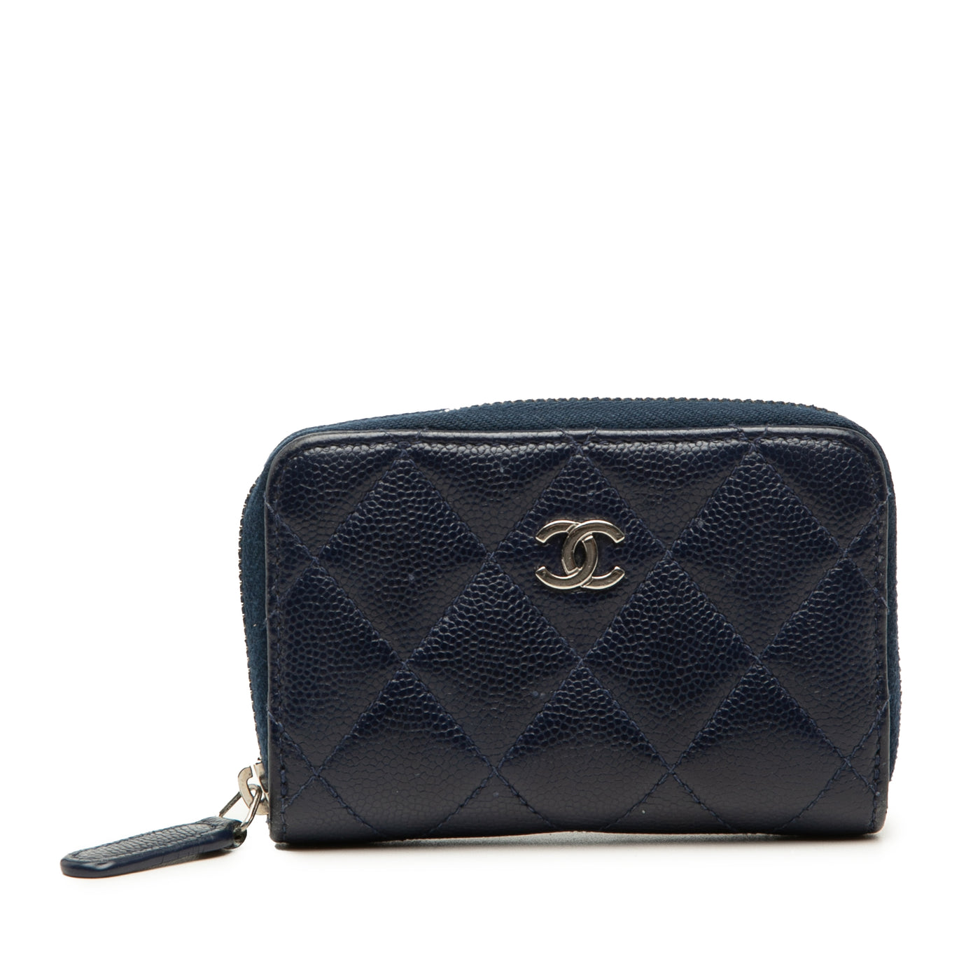 CC Quilted Caviar Zip Coin Purse - Image 1