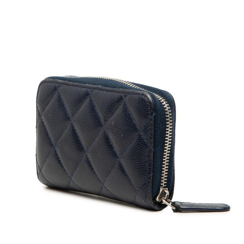 CC Quilted Caviar Zip Coin Purse - Image 2