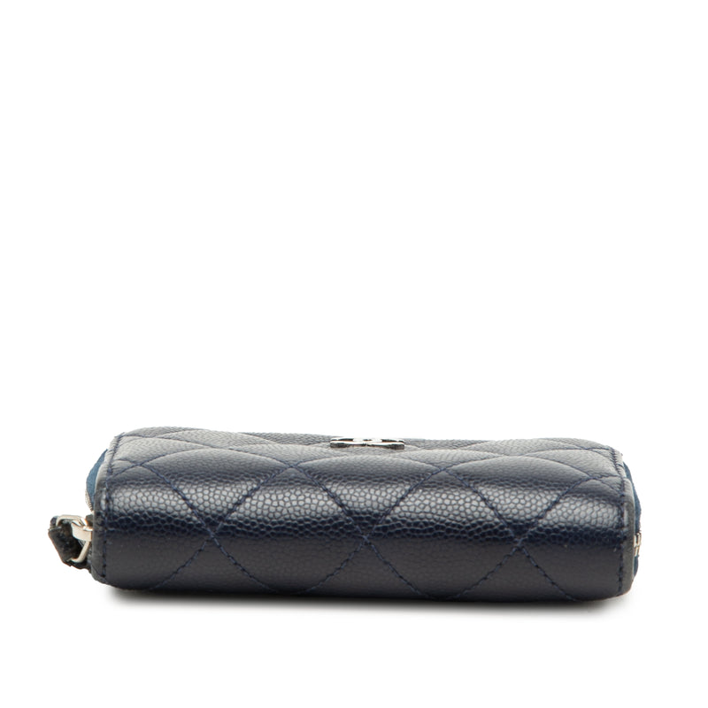 CC Quilted Caviar Zip Coin Purse - Image 3
