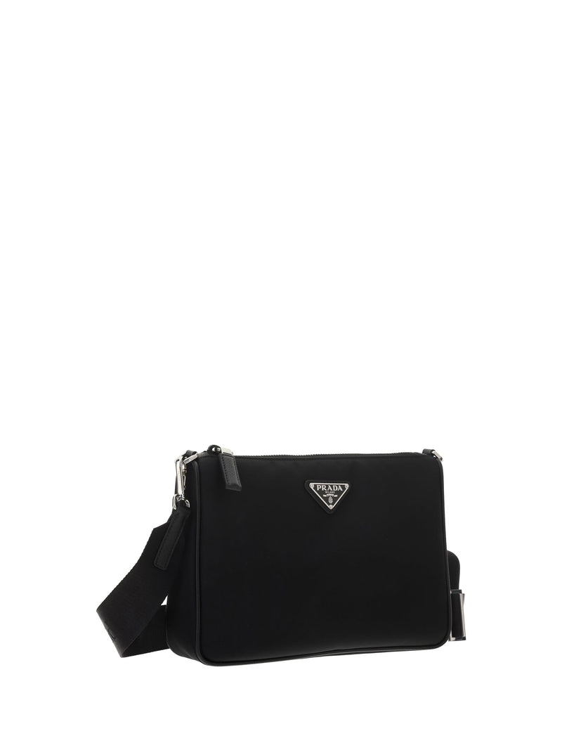 Prada Recycled Nylon Shoulder Bag — Black Polyamide