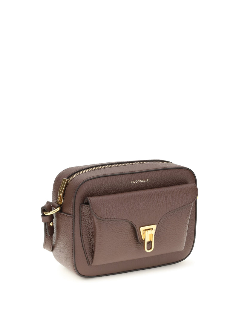 Coccinelle Beat Shoulder Bag — Brown Calf Leather Bos Taurus