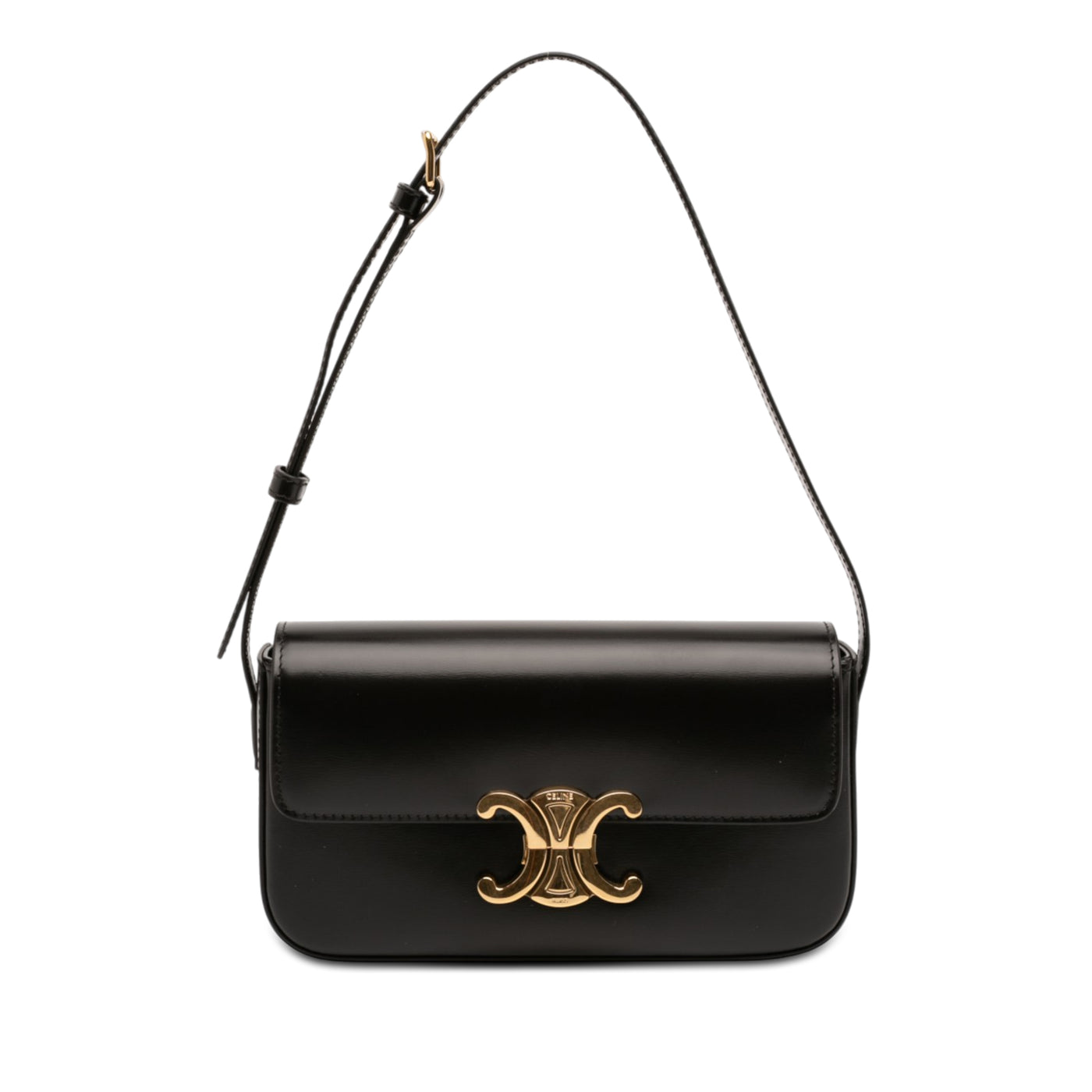 Shiny Calfskin Triomphe Claude Shoulder Bag - Image 1