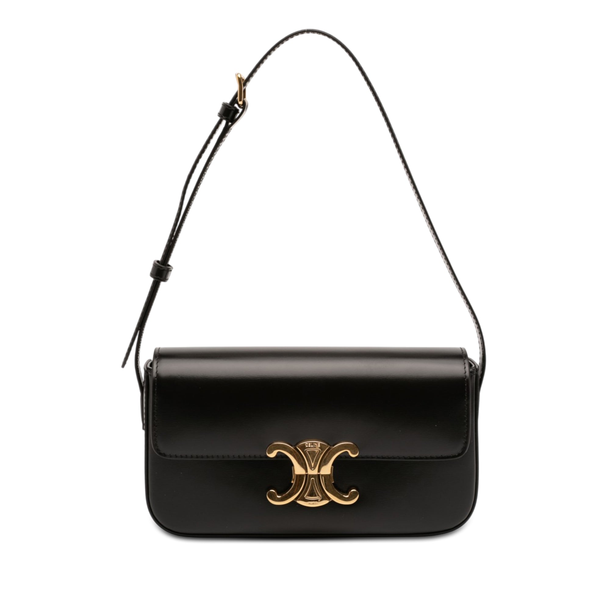 Shiny Calfskin Triomphe Claude Shoulder Bag - Image 1