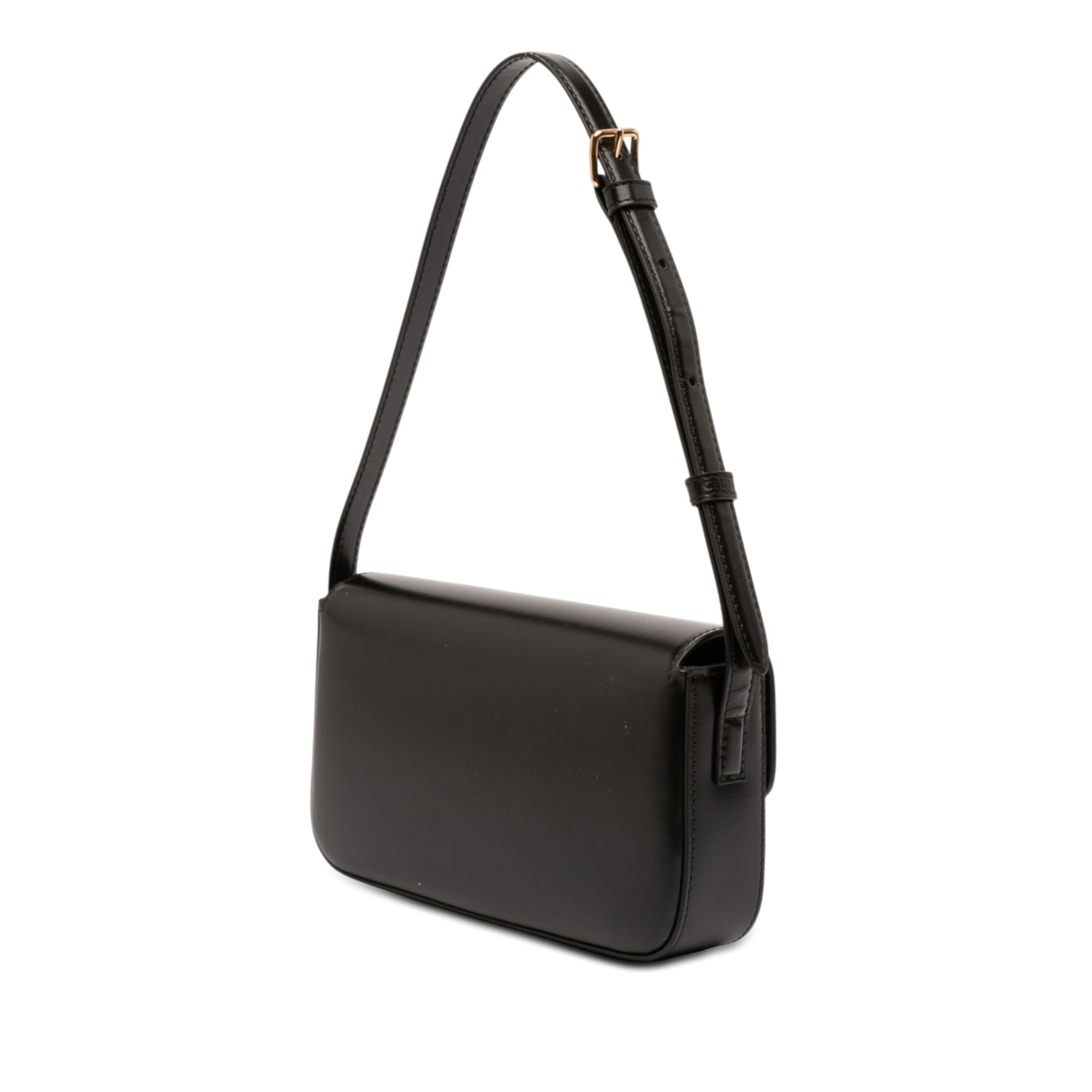 Shiny Calfskin Triomphe Claude Shoulder Bag - Image 2