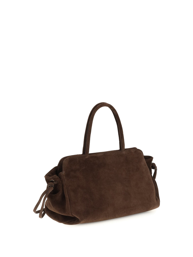 Prada Carry Shoulder Bag — Brown Suede
