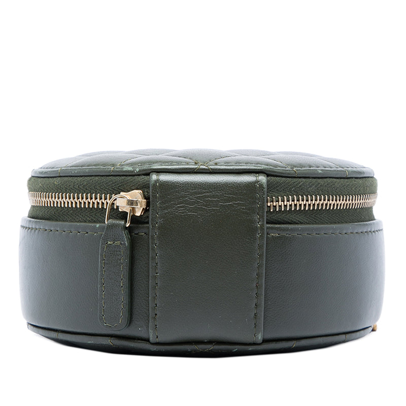 CC Quilted Lambskin Round Clutch with Chain - Image 3