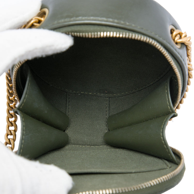 CC Quilted Lambskin Round Clutch with Chain - Image 4