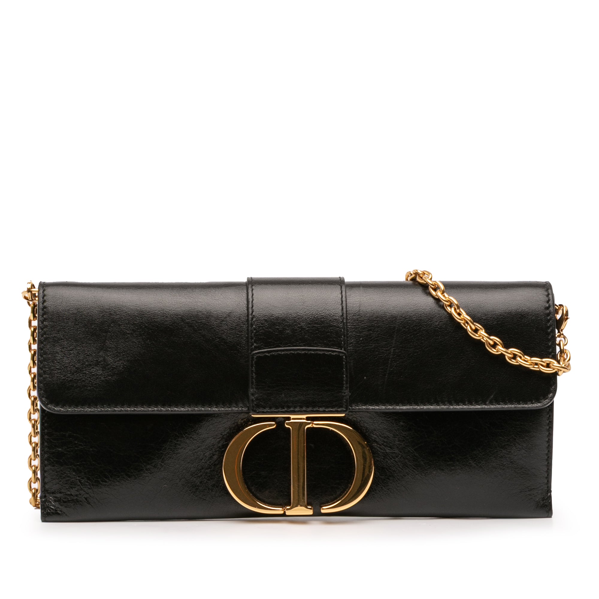 Leather Montaigne 30 Clutch with Chain - Image 1