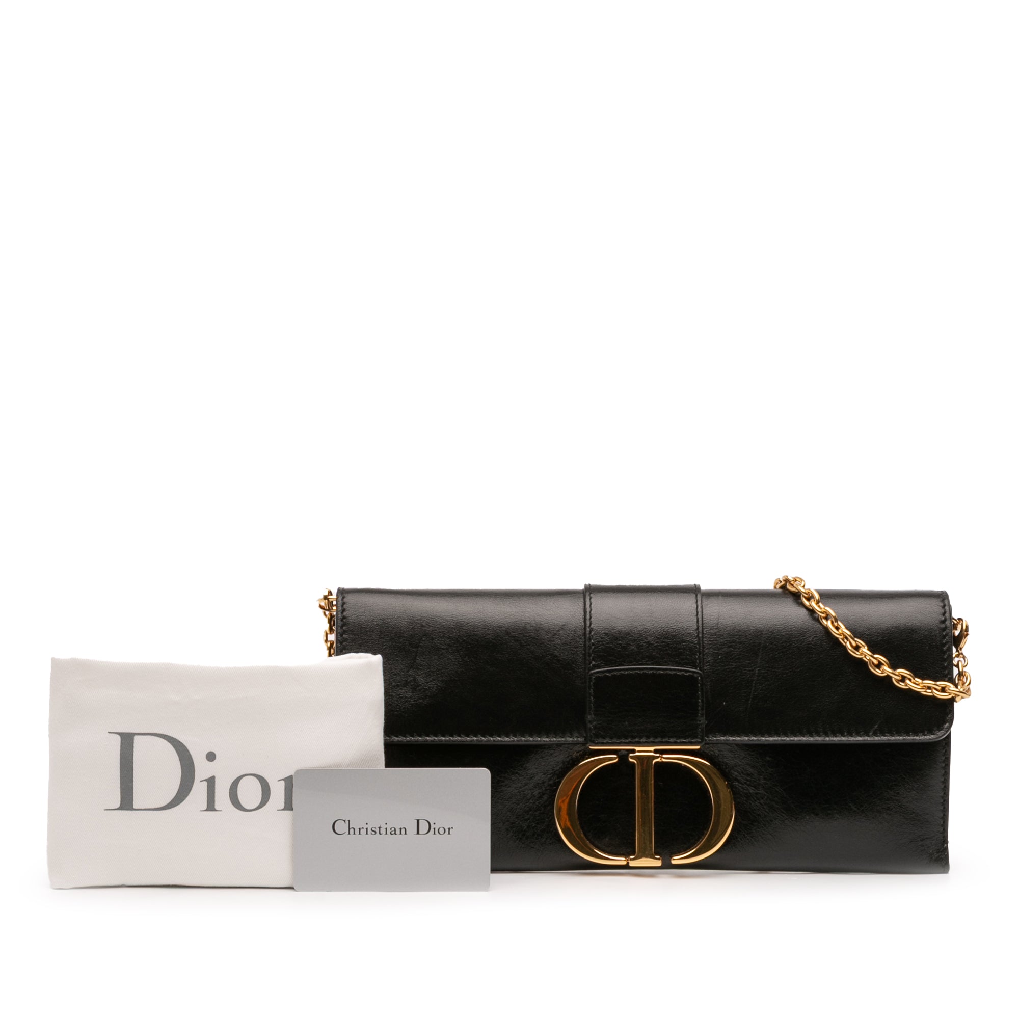 Leather Montaigne 30 Clutch with Chain - Image 11