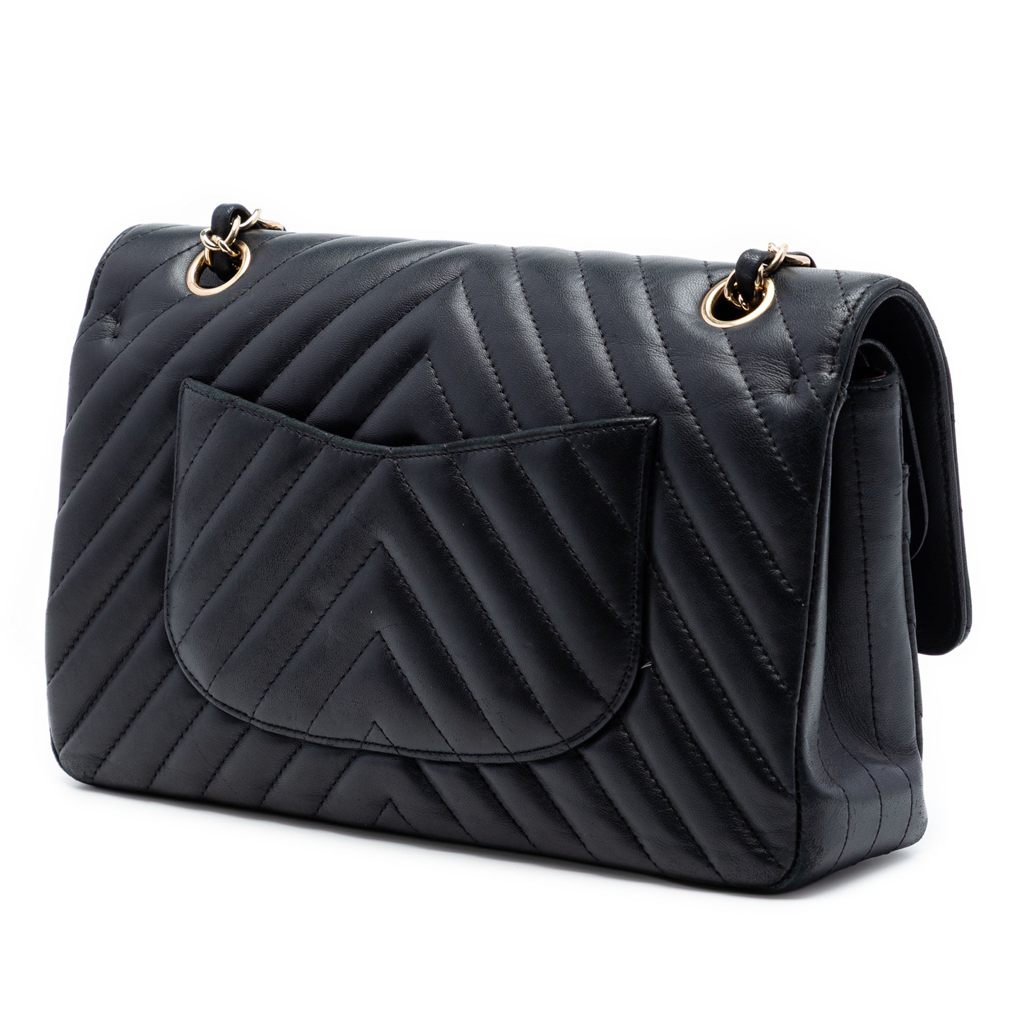 Medium Classic Chevron Lambskin Double Flap - Image 2