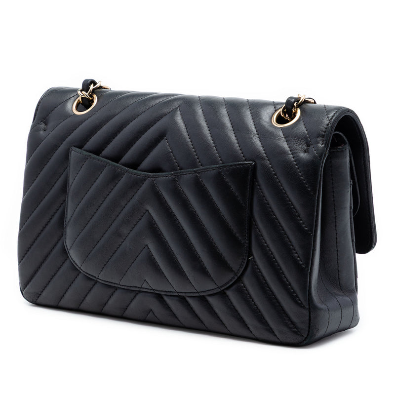 Medium Classic Chevron Lambskin Double Flap - Image 2