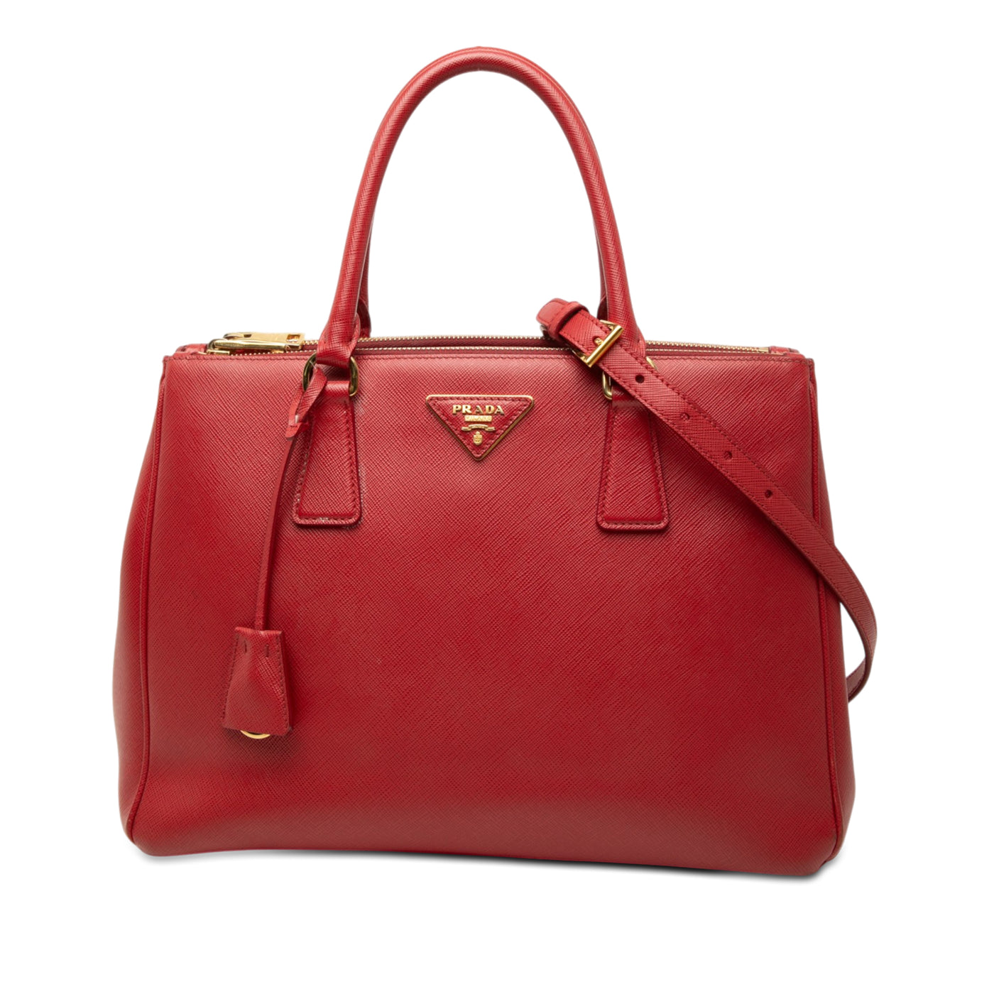 Large Saffiano Lux Galleria Double Zip Satchel - Image 1