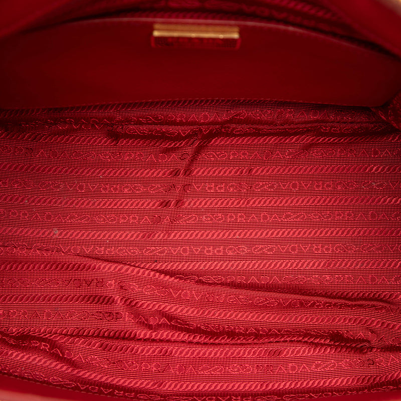 Large Saffiano Lux Galleria Double Zip Satchel - Image 4