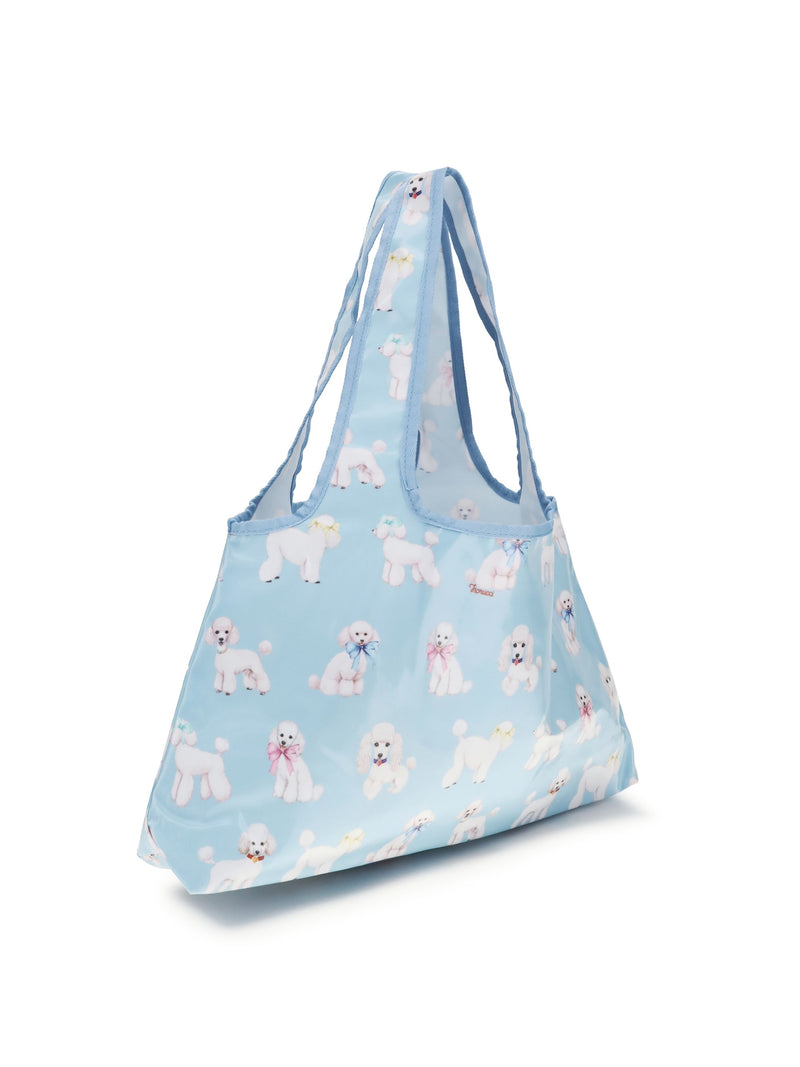 Fiorucci Poodle-Print Pvc Hobo Bag — Blue