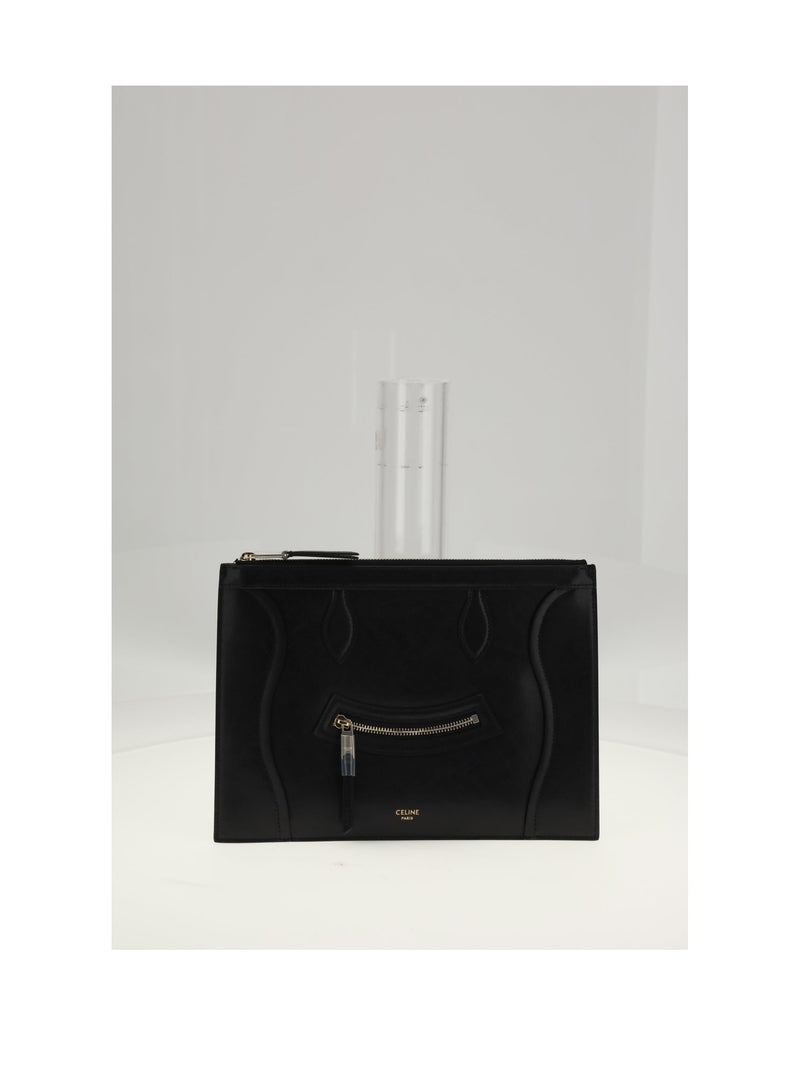 Celine Calf Leather Pouch — Black Wallets & Purses