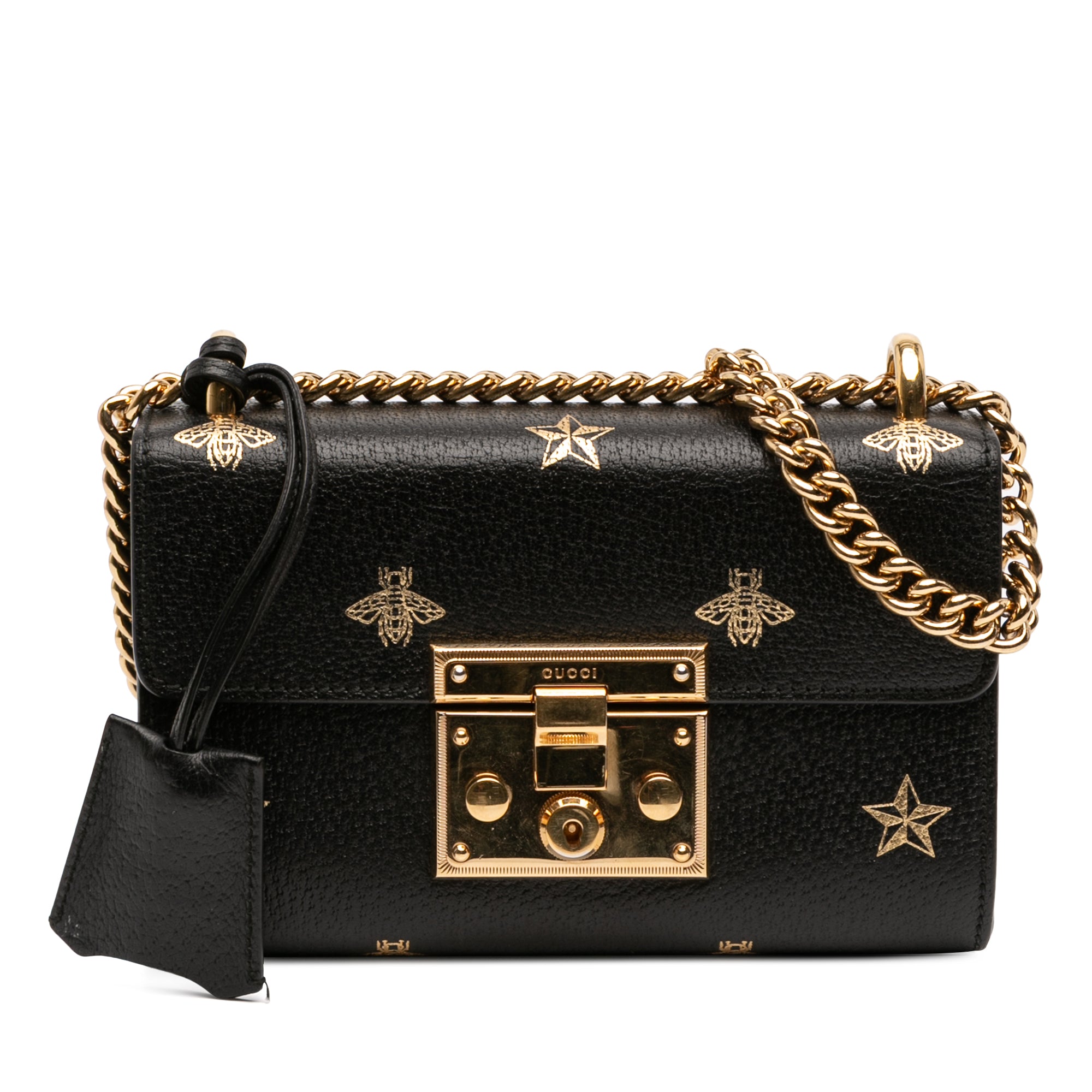 Small Calfskin Bee Star Padlock Crossbody - Image 1