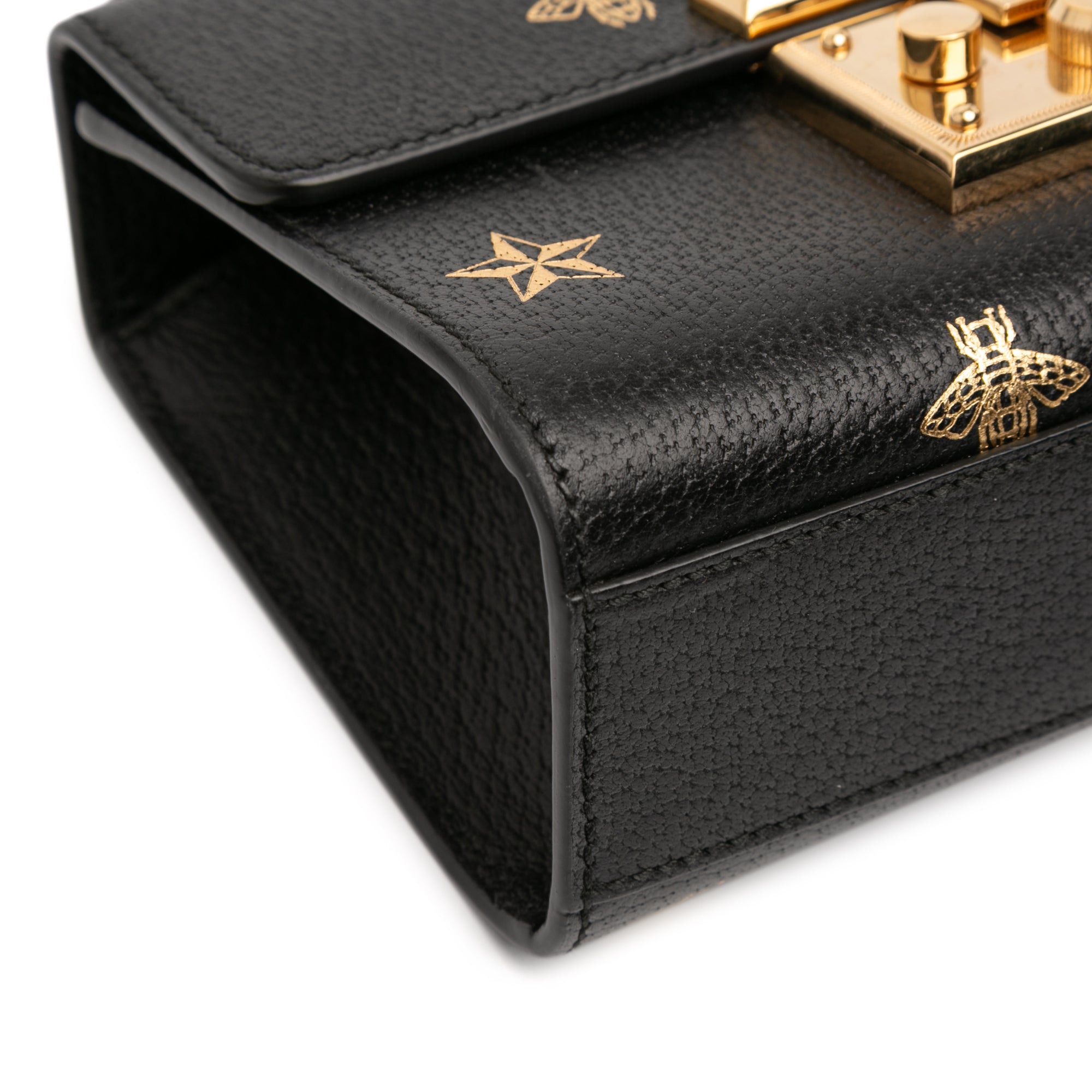 Small Calfskin Bee Star Padlock Crossbody - Image 10