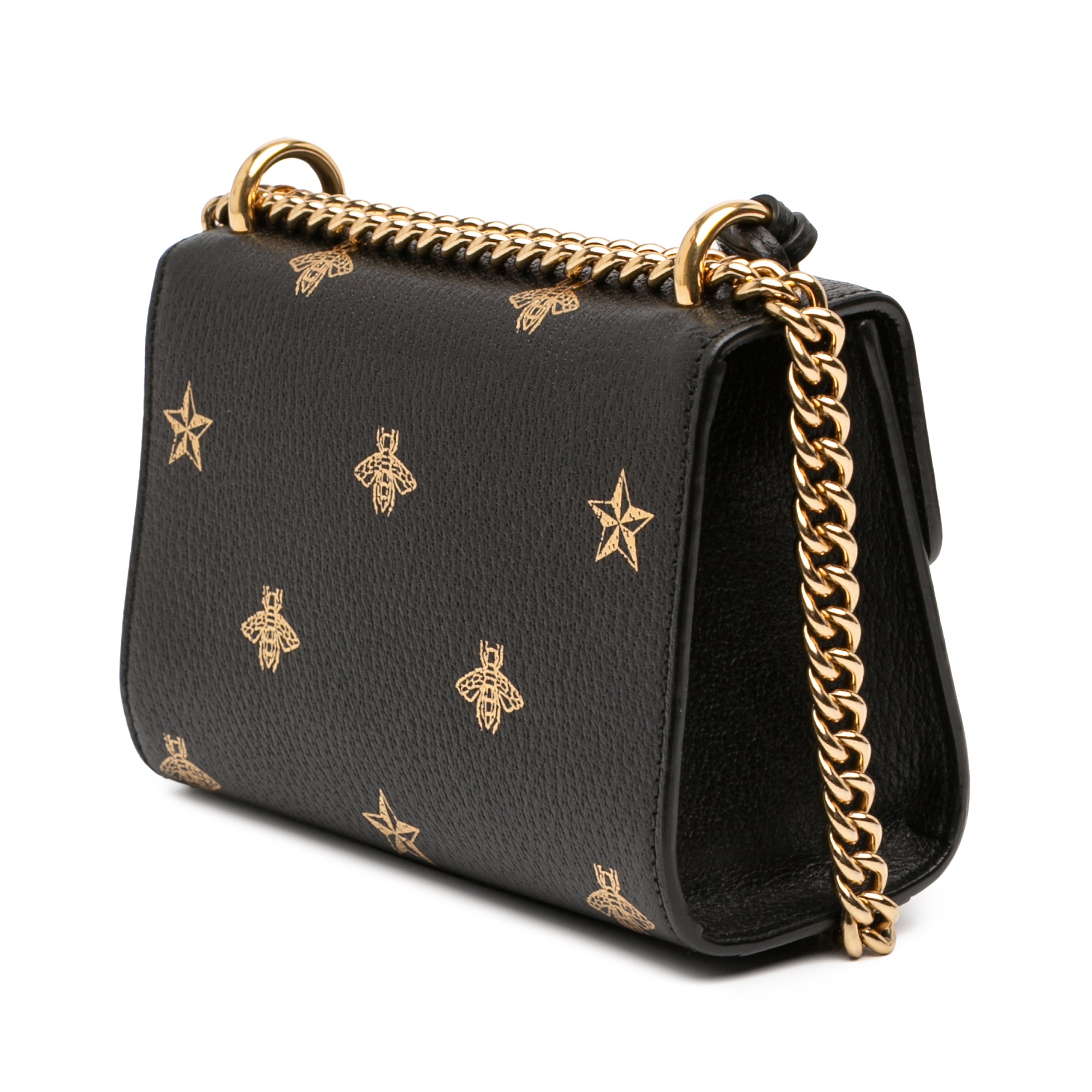 Small Calfskin Bee Star Padlock Crossbody - Image 2