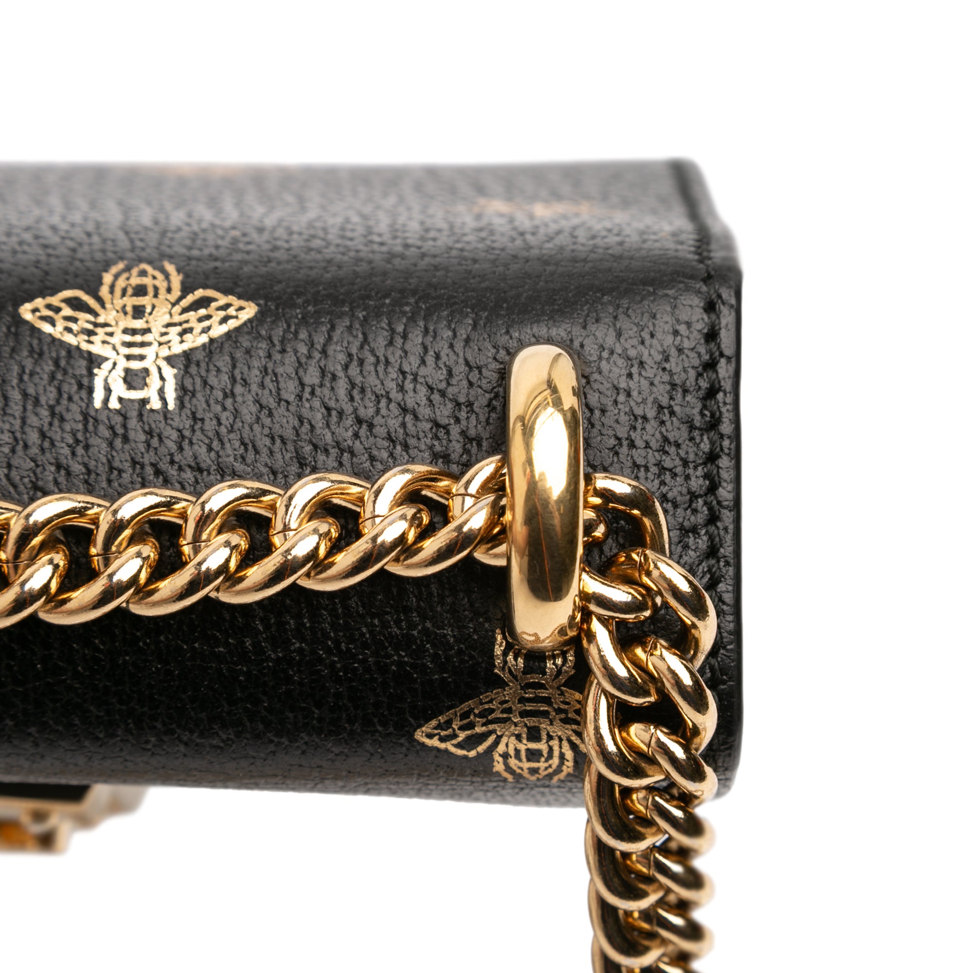 Small Calfskin Bee Star Padlock Crossbody - Image 8