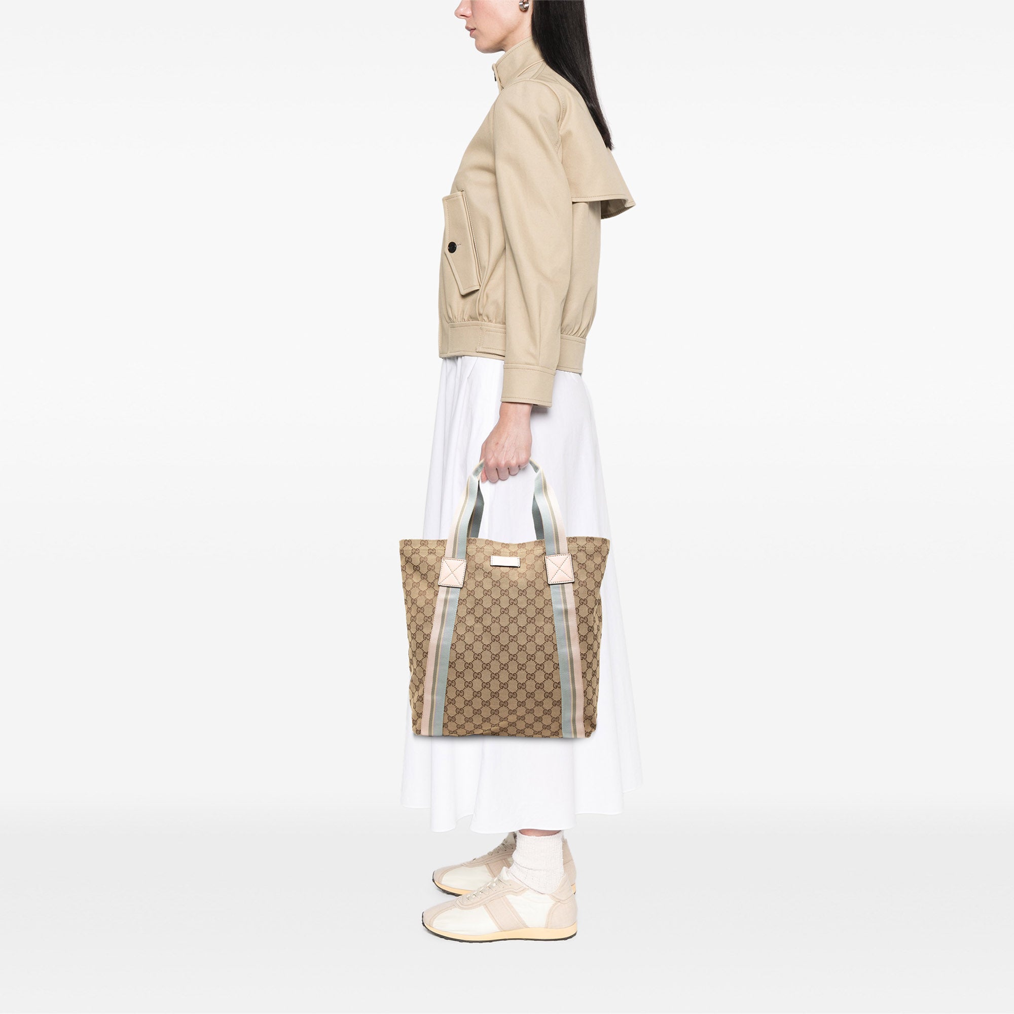 GG Canvas Web Tote - Image 7
