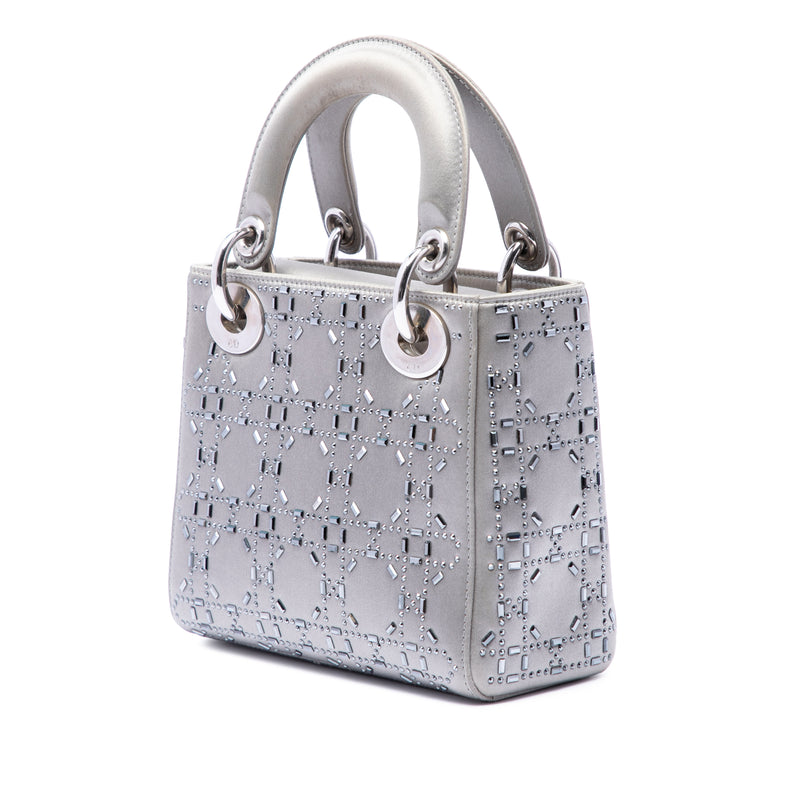 Mini Satin Cannage Crystal Embellished Lady Dior - Image 2