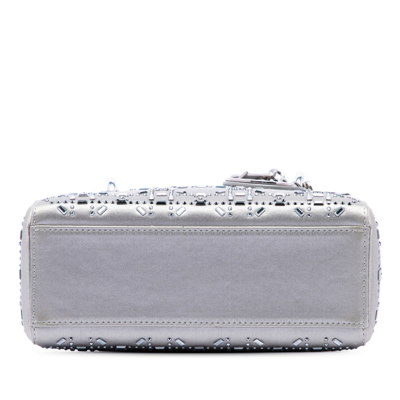 Mini Satin Cannage Crystal Embellished Lady Dior - Image 3