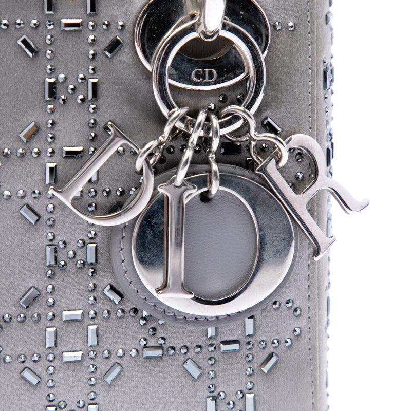 Mini Satin Cannage Crystal Embellished Lady Dior - Image 5