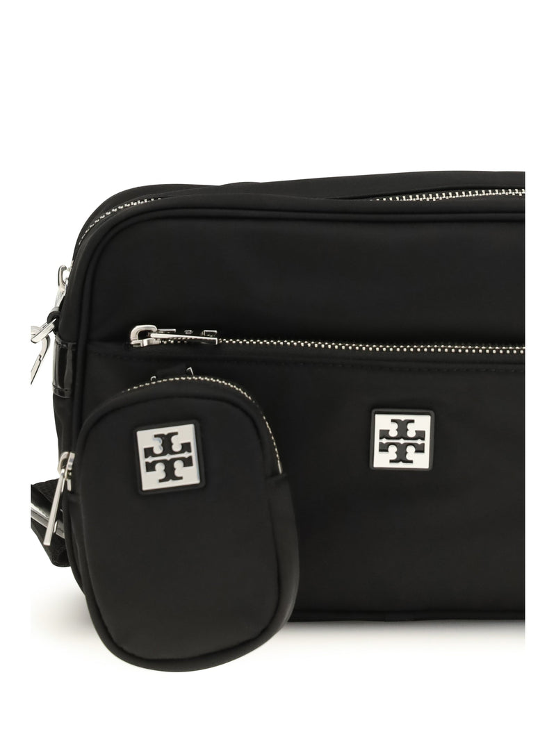 Tory Burch Virginia Shoulder Bag — Black Polyamide
